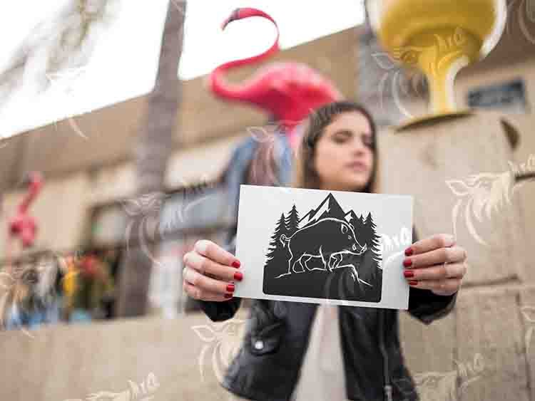 Hog Forest Mountain Wild Boar SVG
