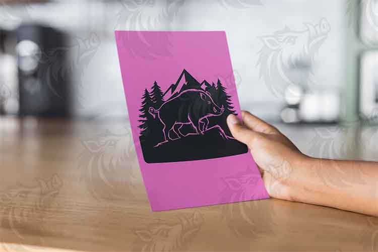 Hog Forest Mountain Wild Boar SVG