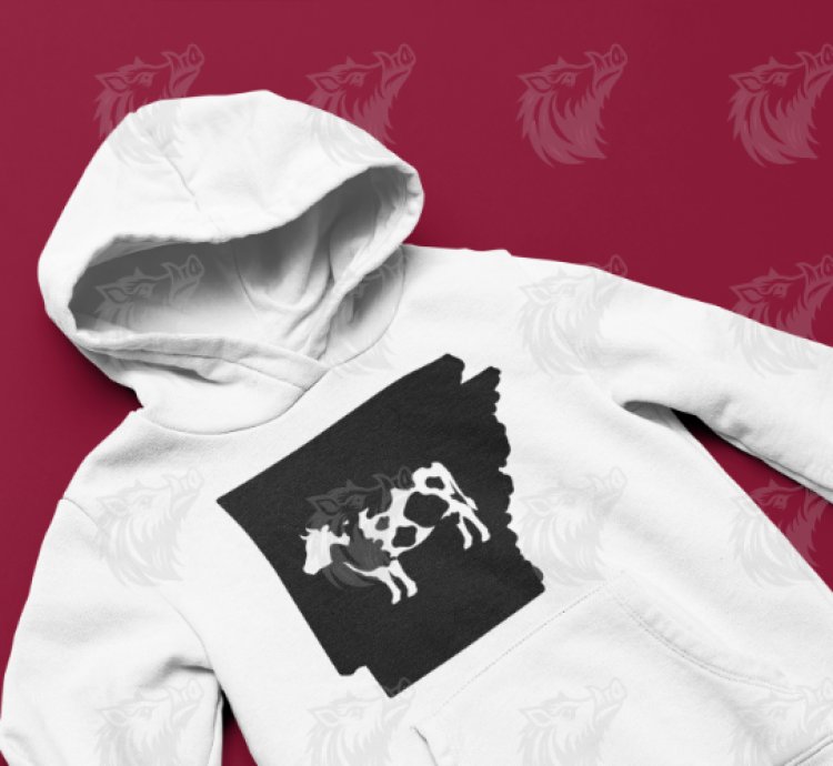 Arkansas State Cow Cut Out SVG