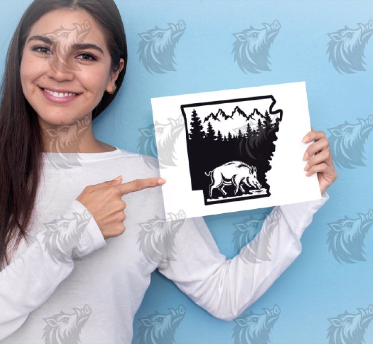 Hog State Arkansas SVG File v6_a