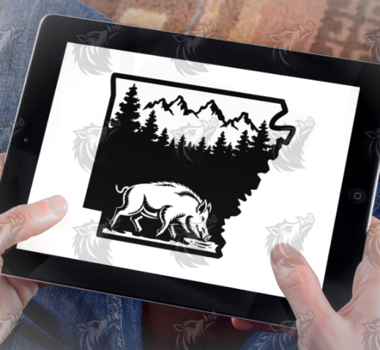 Hog State Arkansas SVG File v6_a
