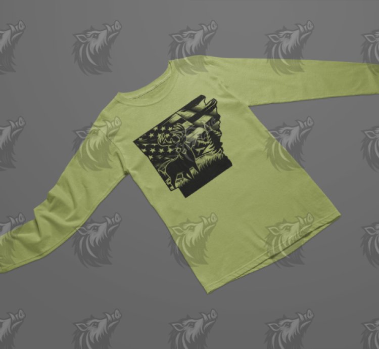 Arkansas Buck Mountains Flag