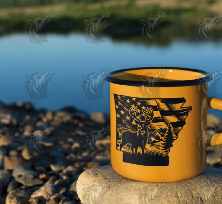 Arkansas Buck Mountains Flag
