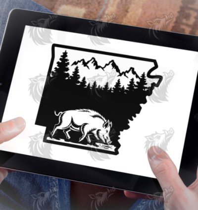 Hog State Arkansas SVG File v6_a