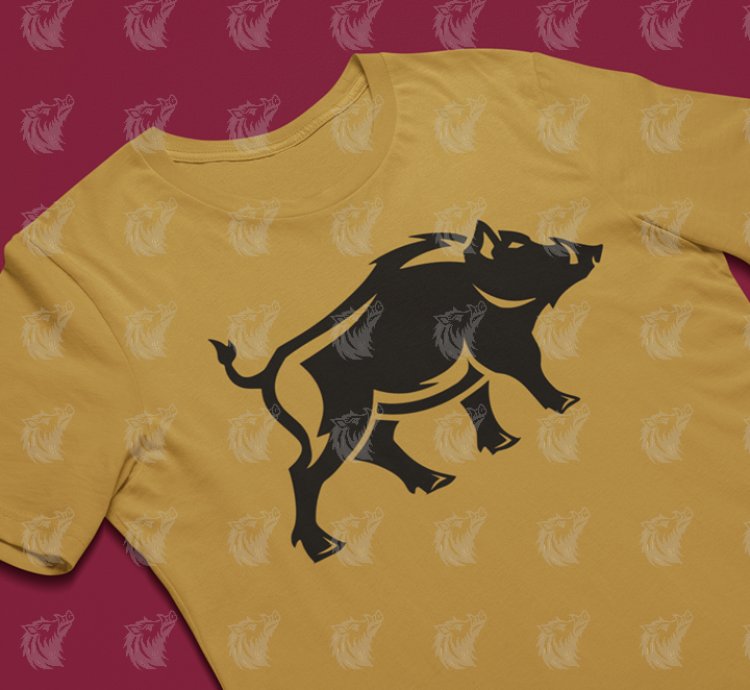 Standing Wild Hog SVG