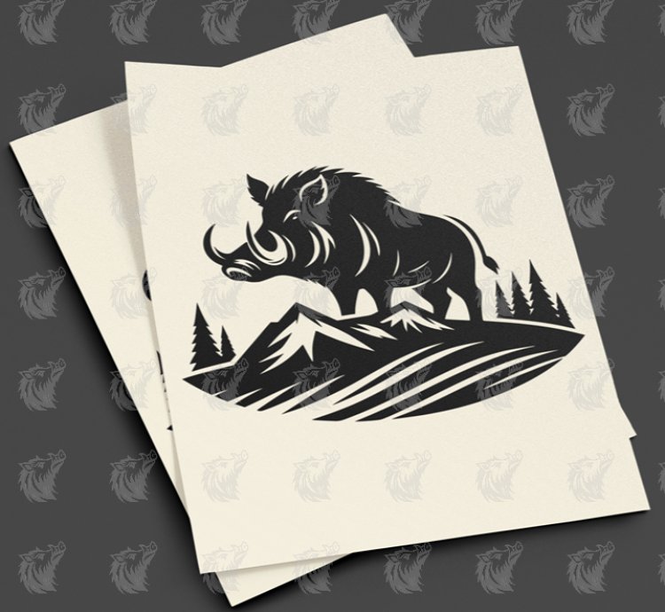 Triumphant Wild Boar SVG
