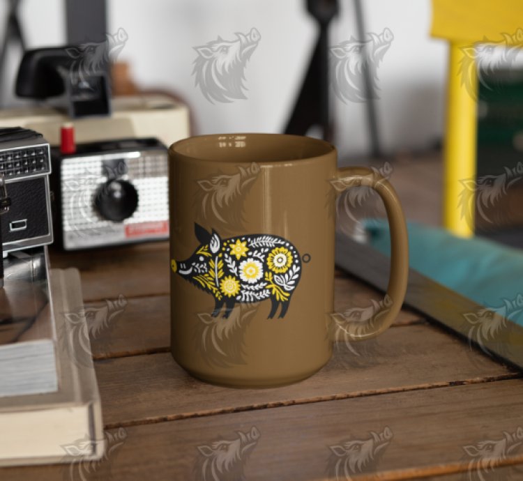 Sunflower Yellow Floral Wild Boar