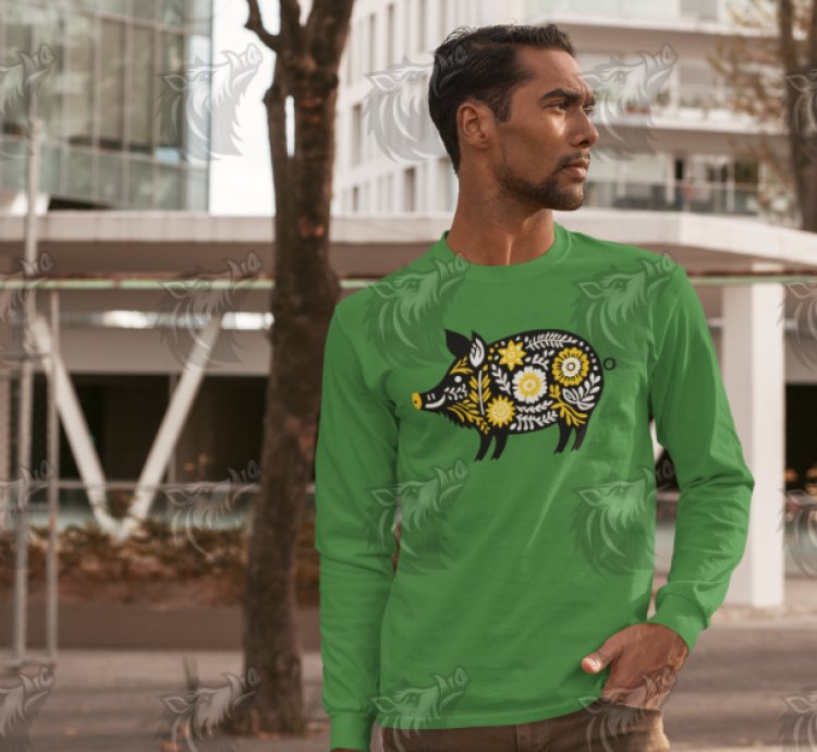Sunflower Yellow Floral Wild Boar