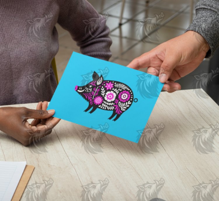 Hot Pink Floral Wild Boar