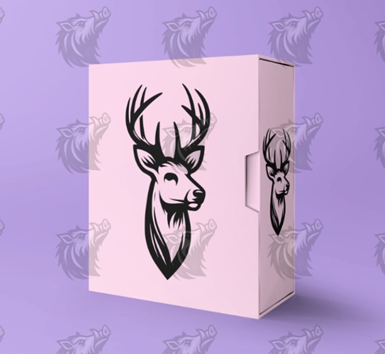Vector Buck Deer Head