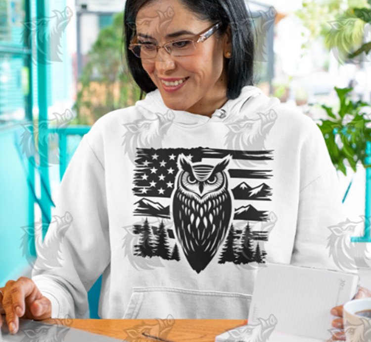 United States Owl Flag SVG
