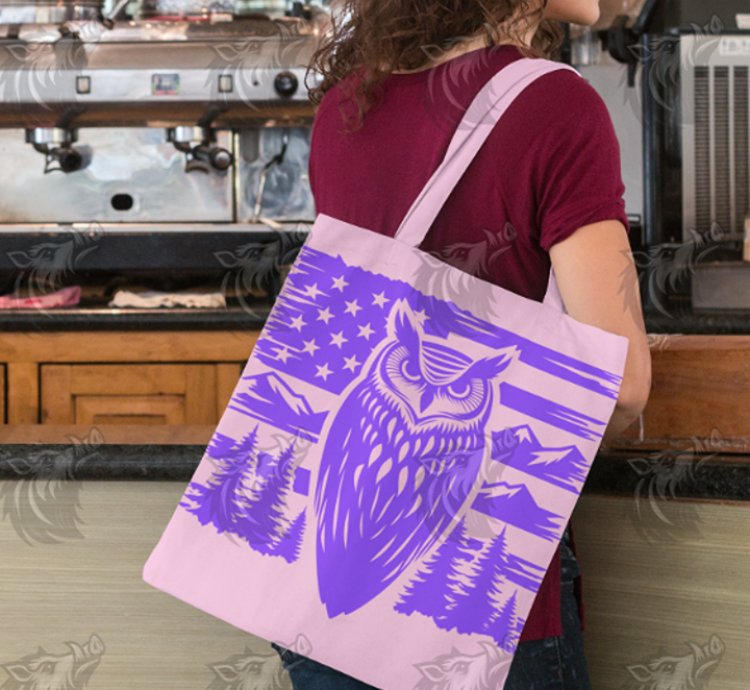 United States Owl Flag SVG