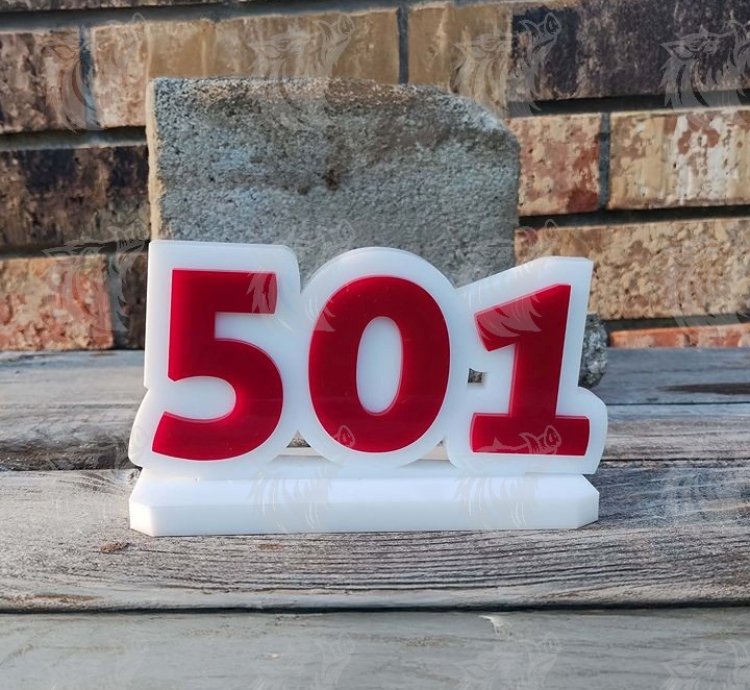 Acrylic Arkansas Area Codes – Office Desk, Shelf Signs