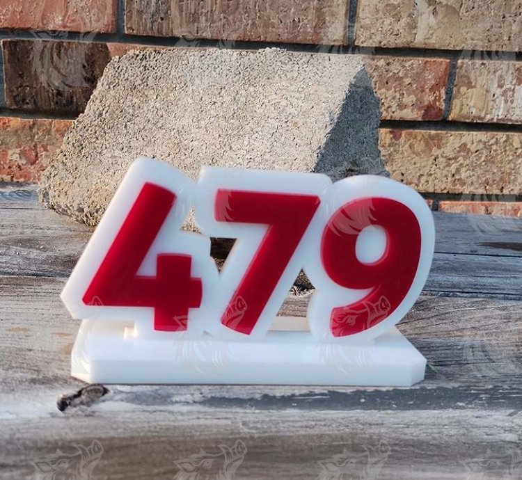 Acrylic Arkansas Area Codes – Office Desk, Shelf Signs