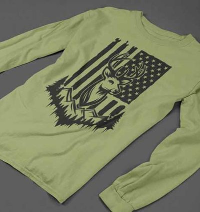 Tattered Flag Buck, Deer Flag