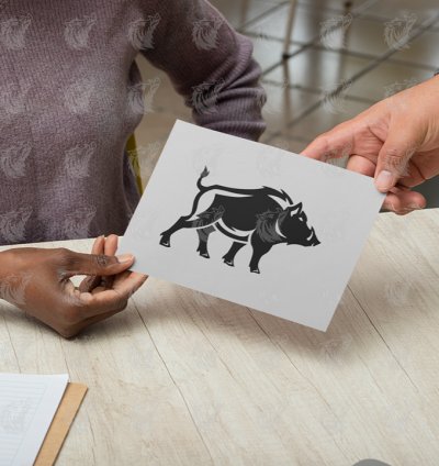Standing Wild Hog SVG