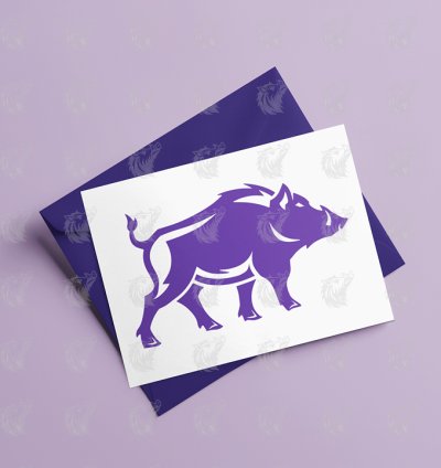 Standing Wild Hog SVG