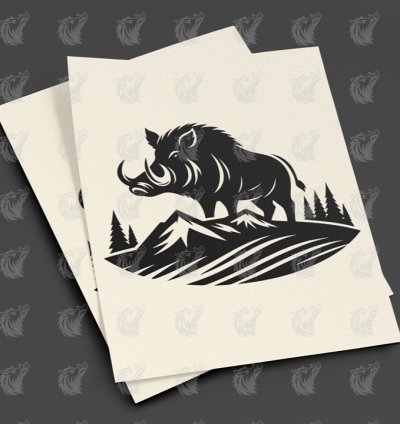 Triumphant Wild Boar SVG