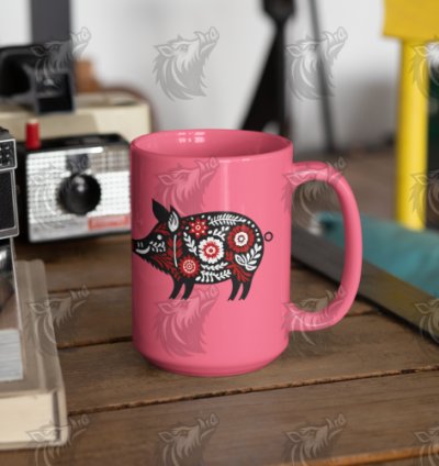 Red Floral Wild Boar 4