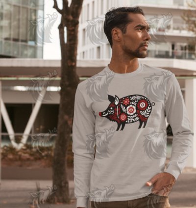 Red Floral Wild Boar 3