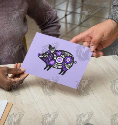 Grape Floral Wild Boar 4
