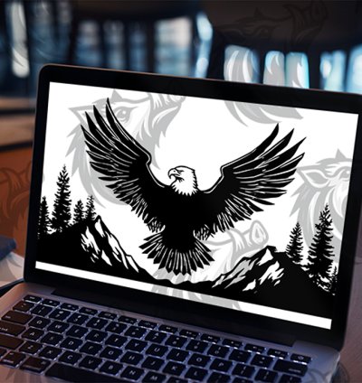Eagle Between Mountains