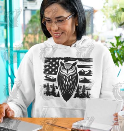 United States Owl Flag SVG