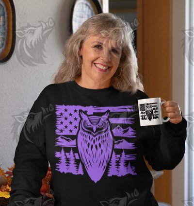 United States Owl Flag SVG 3