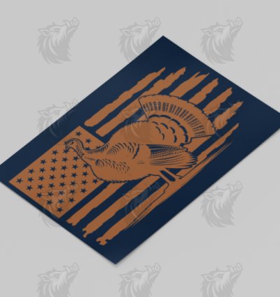 Tattered Turkey American Flag SVG 5
