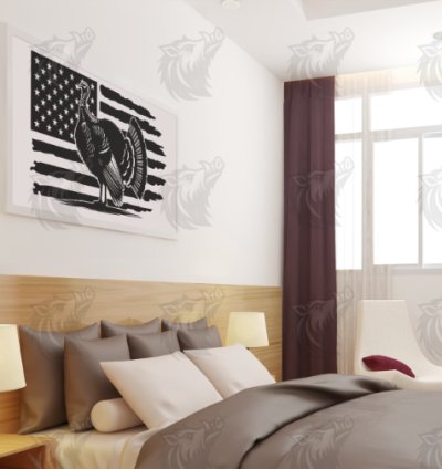 Tattered Turkey American Flag SVG