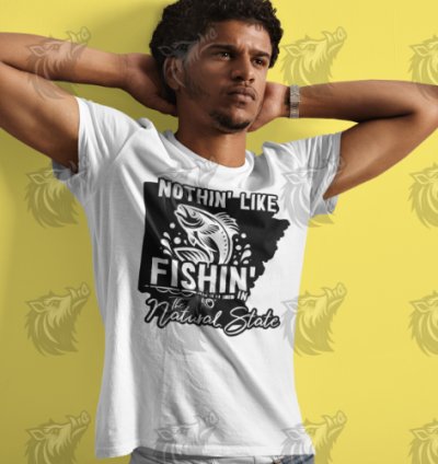 Nothing Like Fishing in The Natural State – Customizable High Resolution T-Shirt Design 4
