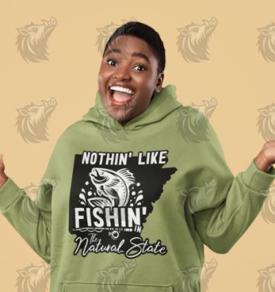 Nothing Like Fishing in The Natural State – Customizable High Resolution T-Shirt Design 3