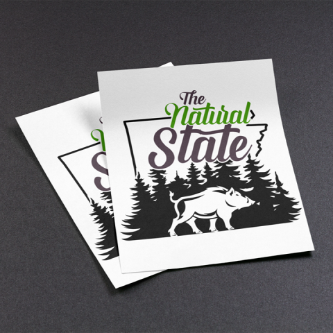 The Natural State Boar & Forest SVG + PNG