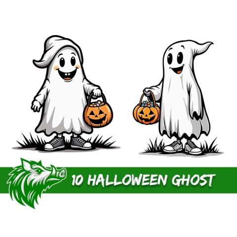 10 Free Halloween Ghosts High Res PNG Bundle 3