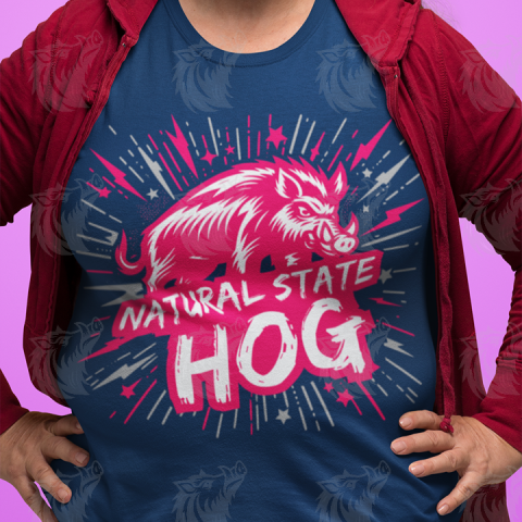Natural State Hog High-Res Pink PNG 4