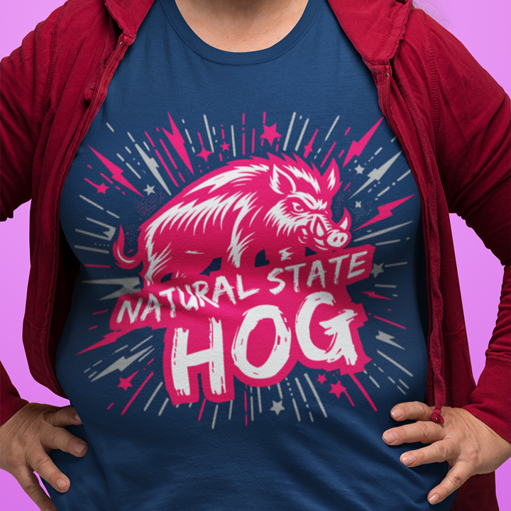Natural State Hog High-Res Black PNG