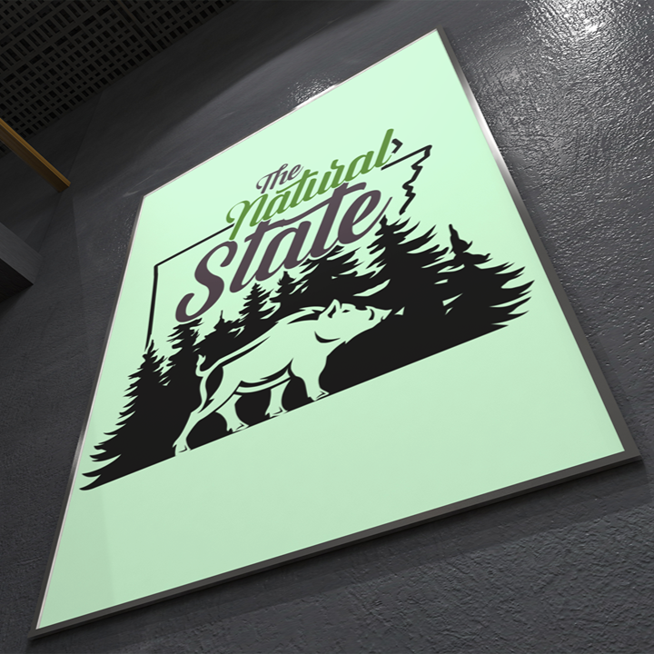 The Natural State Boar & Forest SVG + PNG