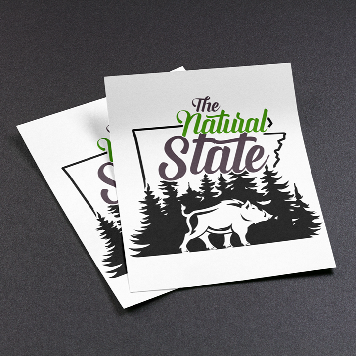 The Natural State Boar & Forest SVG + PNG