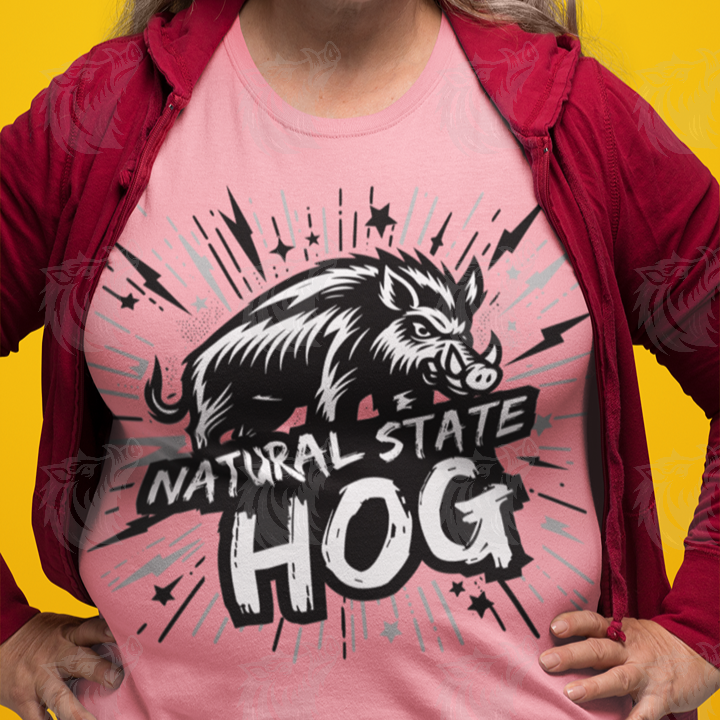 Natural State Hog High-Res Black PNG