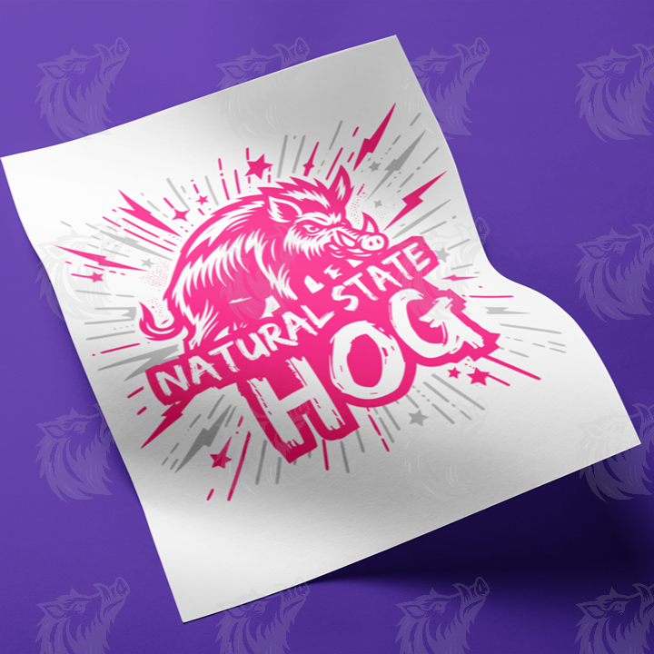 Natural State Hog High-Res Pink PNG