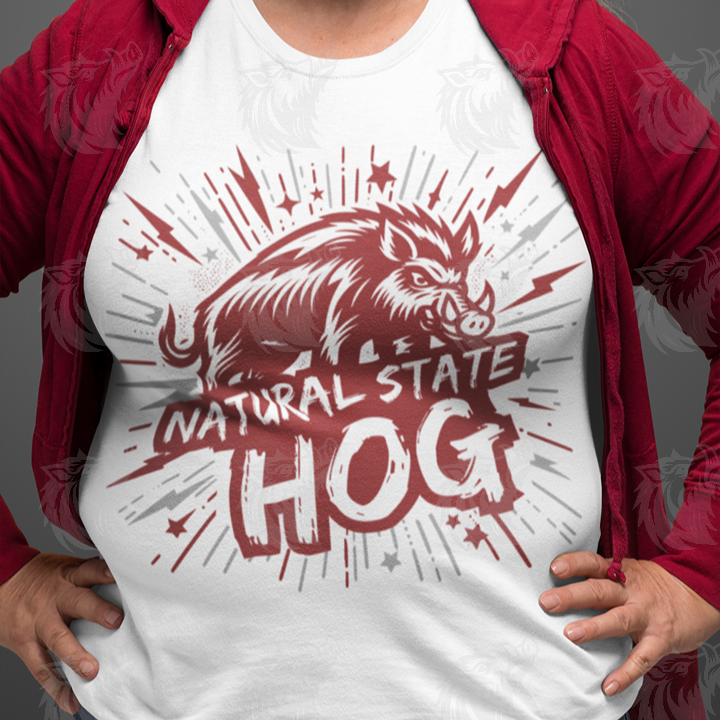 Natural State Hog High-Res Red PNG