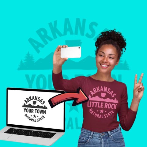 Custom Arkansas City SVG PNG • Natural State State Pride Graphic • T-Shirt Vector File